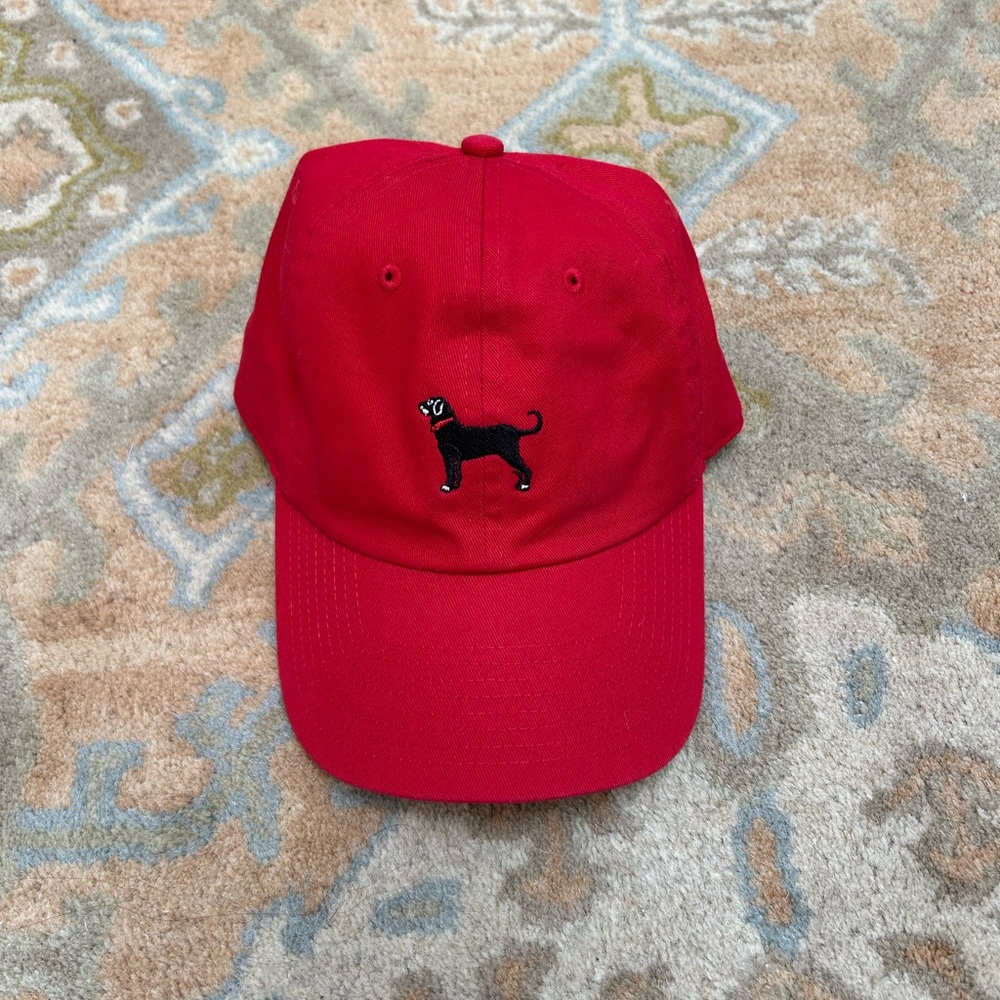 The Black Dog Red Cotton Baseball Cap